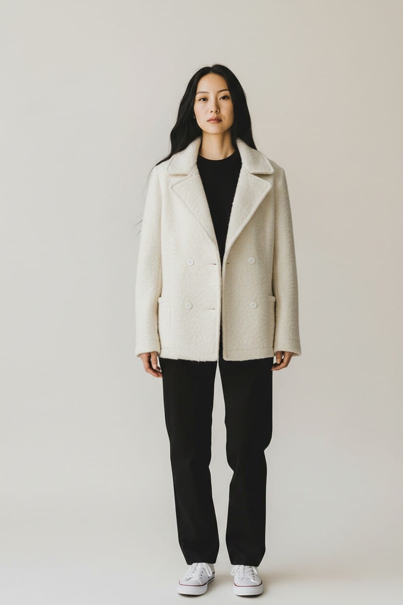 saco de invierno elegante mujer